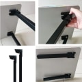Pikkukuva 4 / 6: 1kpl Pöydän taitettavat tukijalat Metalliset sängynjalat Sohvapöydän jalat Sohvan jalat 40cm