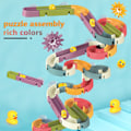Miniatyrbillede 1 af 9: Babybadelegetøj DIY Marble Race Run Samling Track Badeværelse colorful 66pcs