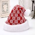 Miniatyrbild 5 av 9: älgmössa vinterförtjockad stickad julmössa för vuxna red snowflake