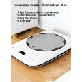 Miniatyrbillede 5 af 10: Silikone glasfiber induktion kogeplade beskytter Mat black(with printing) 25*25cm