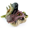 Pikkukuva 2 / 6: Dinosaur Mask Simulation Dinosaur Model Halloween Mask red 21.5*16*12cm