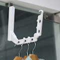 Miniatyrbillede 1 af 8: Multifunktion sammenfoldelig tøjbøjle tørrestativ 5 huller white 28*21cm