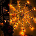 Miniatyrbillede 6 af 6: Halloween Led Spider Web String Lights Fjernbetjeningsnet spider  web Warm light