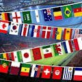 Miniatyrbillede 1 af 9: 2stk World Cup flag Bunting Bunting Qatar 2022 World Cup flag 1pc 9m