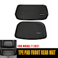 Miniatyrbillede 1 af 7: TPE-pude forreste bagmåtte til Tesla Model 3 Model Y-måttetilbehør Bagagerumslastbakke Gulvmåtte model y set