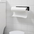 Pikkukuva 5 / 6: 1 kpl hiiliteräksinen paperipyyhepidike, itseliimautuva kaapin alle paperirullapidike Keittiön kylpyhuonetarvikkeet white
