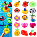 Miniatyrbillede 4 af 7: Vand Coasters Flydende oppustelig kopholder Svømmebassin Drikke Float Legetøj green lemon