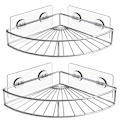 Miniatyrbillede 2 af 7: Badeværelse Hjørneskab Bruseholder i rustfrit stål silver 1pc
