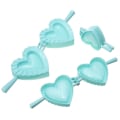 Pikkukuva 4 / 5: 3 kpl / set molds tee tee itse muovinen sydänperhospyyhkeiden keitin Kannettava mold Flower 3pcs