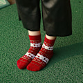 Miniatyrbillede 6 af 8: 5 Par Jul Kvinder Vinter Varme Bløde Fluffy Sokker Wine Red 1Pair