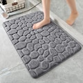 Pikkukuva 1 / 10: Mukulakivi kohokuvioitu kylpymatto Liukumaton kylpyhuonematot Ovimatto Memory Foam Pad khaki 50x80cm