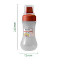 Miniatyrbillede 6 af 7: 350 ml Sauce Squeeze Flaske Fem Huller Plast Krydderi Flaske red 350ml