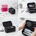 Miniatyrbillede 2 af 11: Professionel Makeup Kvinder Organizer Kosmetisk rejsetaske pink S