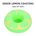 Miniatyrbillede 1 af 7: Vand Coasters Flydende oppustelig kopholder Svømmebassin Drikke Float Legetøj green lemon