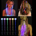 Miniatyrbillede 1 af 6: Glødende hår fletning julepynt LED pandebånd Fest colorful 5pcs