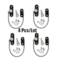 Miniatyrbillede 8 af 9: 4 Stk Baby Sikkerhedsvindue Låse Rustfri Børne Vindue Restrictor Spædbørns Sikkerhedslås Black 4PCS