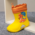 Pikkukuva 5 / 6: EVA Irrotettavat Pehmoiset Sadesaappaat Pojat Tytöt Toddler Vedenpitävät Lasten kengät green plush insole 16cm