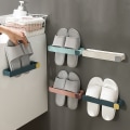 Miniatyrbillede 2 af 9: Opbevaringsstativ til vægmonterede hjemmesko til badeværelset ivorywhite 25*5*3.5cm
