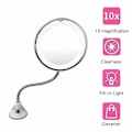 Pikkukuva 3 / 11: 360 astetta pyörivä meikkipeili meikkipeili LED-valolla Tri-color adjustable light 10X