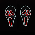 Miniatyrbild 6 av 8: Plast Scream Mask Skräck Skrämmande Halloween Party Cosplay white 33x19cm