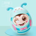 Miniatyrbild 7 av 8: Baby tumlare roly-poly bee silikonleksaker pink