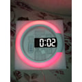 Miniatyrbillede 10 af 10: 7Farvetemperatur Natlampe Digitalt vægur 7 colors