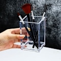 Pikkukuva 2 / 6: Säilytyslaatikko Akryyli kulmakynäpidike Harjasäiliöt transparent 6.5*6.5*10cm