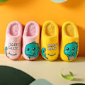 Miniatyrbild 3 av 8: Vinter barntofflor Dinosaur Varm plysch inomhus Höst Halkfri mjuk plysch tofflor pink 32-33(insole 19cm)