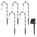Pikkukuva 1 / 7: Ulkoilu joulukoristeet Solar Candy Cane Lights Vedenpitävä led-valo C-5PCS