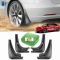 Pikkukuva 2 / 7: 4 kpl lokasuojat Tesla Model 3 Etu-takaroiskesuojat Fender Kit -sarjaan White Model 3