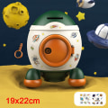 Miniatyrbillede 8 af 10: Rocket Astronaut Bank med nøgleafbryder Møntpengeboks med stor kapacitet blue