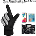 Miniatyrbillede 2 af 6: Vinterhandsker -10℃ 3M Thinsulate Termiske Handsker Koldt Vejr Varme Handsker Løbehandsker Deep-black S