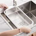 Miniatyrbillede 1 af 6: Afløbskurv Vaskstativ Teleskopisk afløbsstativ Køkken Organizer Gadget L