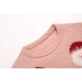 Miniatyrbillede 7 af 8: Jule sweater til kvinder med o-hals ærmer, løse strikkede toppe green m