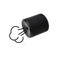 Miniatyrbillede 4 af 5: Sort farve gummi prut Machine Sound Maker Prank Legetøj black