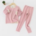 Pikkukuva 4 / 6: Lasten syyspuku thermal pojille ja tytöille pyjama pink 130cm