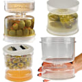 Miniatyrbillede 3 af 8: Separation Pickle Jar Pickle Jar Pickle Flip Pickle Container white 11*11*13cm
