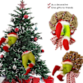 Miniatyrbillede 2 af 9: Jul Jute Design Hjem Hoveddør Elf Ben Krans Hoop colorful medium