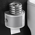 Miniatyrbillede 4 af 9: Vægmonteret badeværelsesstativ til opbevaringsstativ gray 1pc