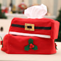 Miniatyrbillede 1 af 9: Julepynt til hjemmet Xmas Tissue Box Borddekoration red tissue box clover 10X13X24cm