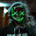 Miniatyrbild 7 av 10: Halloween Colplay Purge Mask LED-ansiktsmasker för barn orange