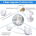 Miniatyrbillede 2 af 10: Automatisk Smart Cat Toy Ball Catnip USB-opladning Farverig LED blue 2.4inch(diameter)
