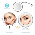 Miniatyrbillede 7 af 11: 360 graders rotation makeup spejl makeup spejl med LED lys Tri-color adjustable light 10X