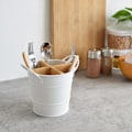 Miniatyrbillede 4 af 6: 1 stk redskabsholder Køkkenbestik Opbevaring Separat ske Gaffel Spisepind Opbevaringsspand White