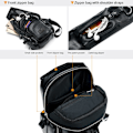 Miniatyrbillede 4 af 6: Vandtæt multifunktions-crossbody-taske i PU-læder black 21*11.5*31cm