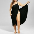 Miniatyrbilde 3 av 5: Dam Bikini Cover Up Sarong Beach Long Dress Cover klänning BLACK XL