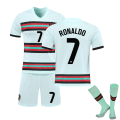 Miniatyrbillede 1 af 6: VM for børn/voksenPortugal hjemme- og udebanetrøjesæt Portugal Away-7 s#
