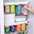 Miniatyrbillede 4 af 6: Dåsedispenser Ølsodavand Køleskab Opbevaring under hylde Drikflaskeholder white