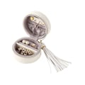 Miniatyrbild 2 av 8: Resor Bärbara smycken Mini runda läder smycken förvaringsbox white