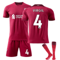 Pikkukuva 1 / 6: Lapsi / Aikuinen 22 23 World Cup Liverpool Home Jersey set VIRGIL-4 18#